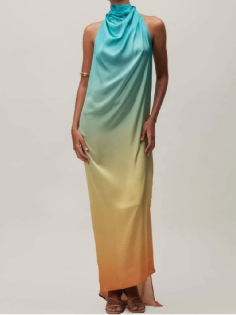 Baobab Collection Ombre Halter Maxi Dress Size Small
